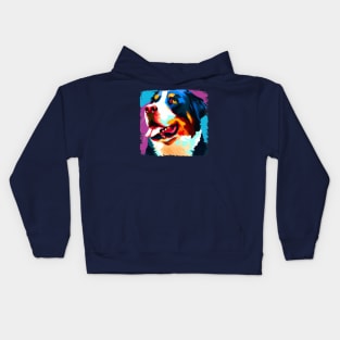 Greater Swiss Mountain Dog Pop Art - Dog Lover Gifts Kids Hoodie